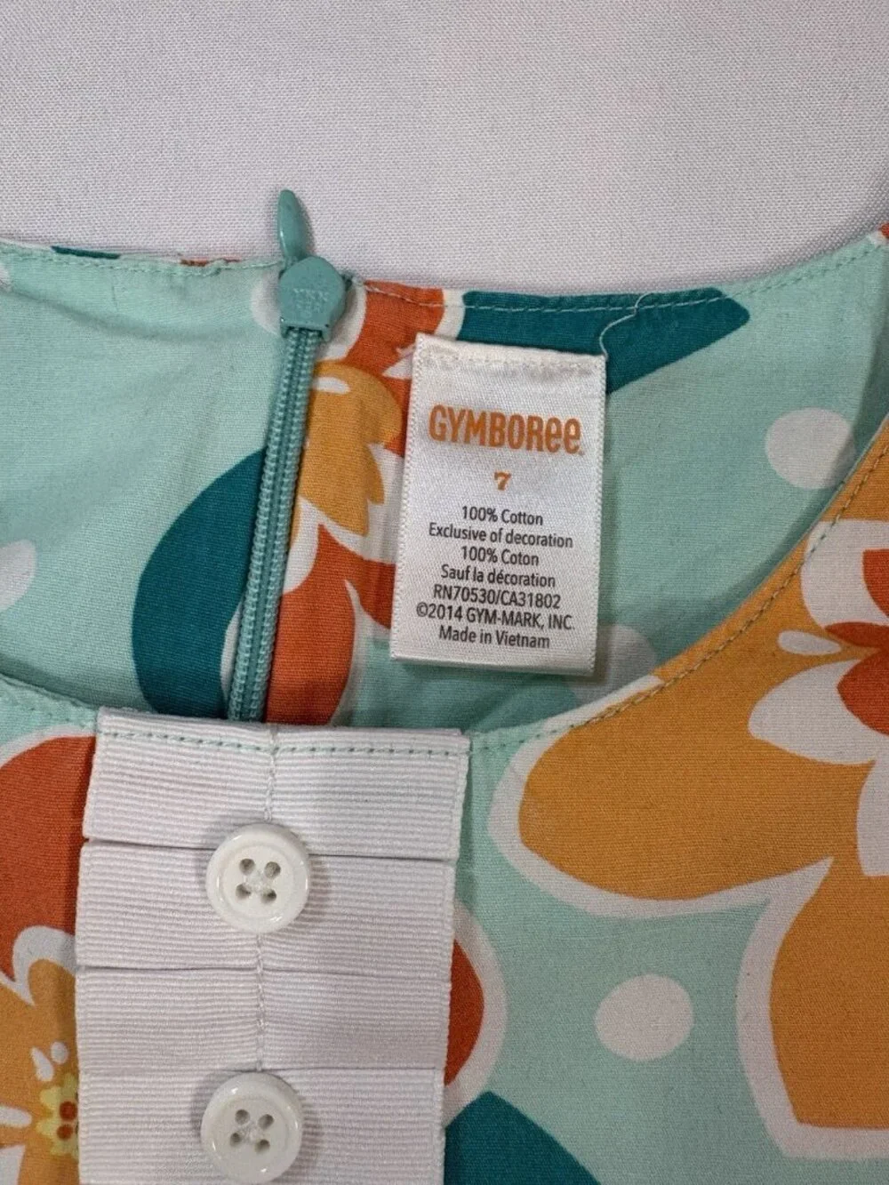 Gymboree “SUNNY CITRUS” Cotton Floral Size 7 Sun Dress
